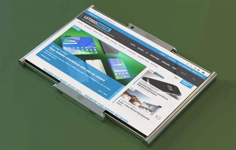 احتمالا به‌زودی شاهد رونمایی از گوشی سامسونگ با نمایشگر رول شونده خواهیم بود