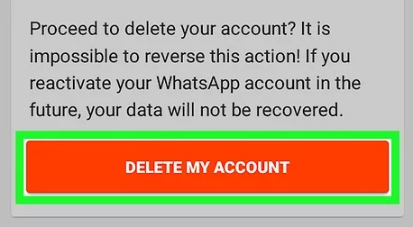 حذف اکانت واتساپ